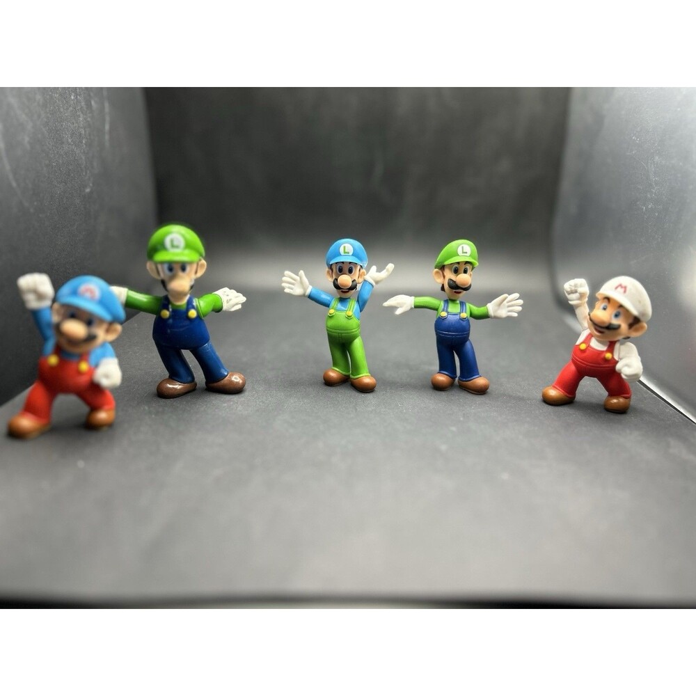 Nintendo Super Mario Figurines Lot Mario Luigi Figures